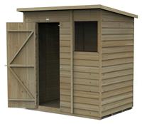 Forest 4Life Overlap 1 Window Pent Shed - 6 x 4ft