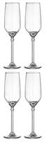 Habitat Optic Ribbed Set of 4 Champagne Flutes