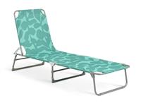 Habitat Folding Metal Sun Lounger - Green