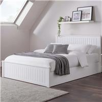 Julian Bowen Maine Double End Lift Ottoman Bed - White