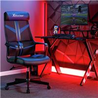 X Rocker Helix Faux Leather Office Gaming Chair - Blue