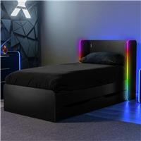 X Rocker Electra Single Gaming Storage Bed Frame - Black