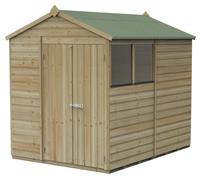 Forest Beckwood Shiplap 2 Windows Apex Shed - 8 x 6ft