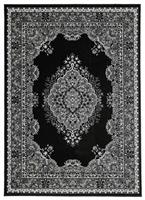 Homemaker Bukhura Traditional Black Cut Pile Rug - 230x160cm