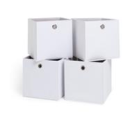 Argos Home Set of 4 Squares Plus Boxes - White