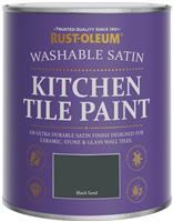 Rust-Oleum Kitchen Tile Satin Paint 750ml - Black Sand
