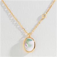 Revere Gold Plated Mother of Pearl Celestial Locket