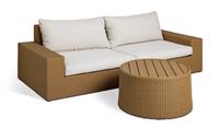 Habitat June 2 Seater Rattan Effect Garden Sofa Set - Brown