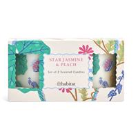 Habitat Star Jasmine and Peach Candle Gift Set - Pack of 2