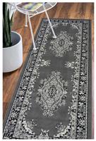 Homemaker Bukhura Traditional Grey Cut Pile Runner -200x67cm