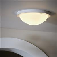 Argos Home Aspley Opal Glass Flat Flush Ceiling Light- White