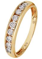 Revere 9ct Gold Cubic Zirconia 9 Stone Eternity Ring - N