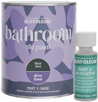 Rust-Oleum Bathroom Tile Gloss Paint 750ml - Black Sand