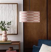 Habitat Pink & White Checkered Drum Lampshade - 35cm