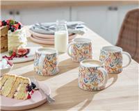 Habitat Floral Ripple Set of 4 Mugs