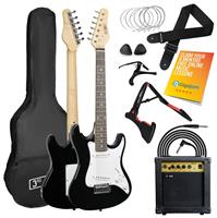 3rd Avenue 3/4 Size Electric Guitar Pack - Black and White