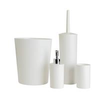 Home Essentials 4 Piece Bin and Accessory Set - White