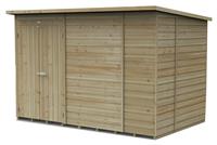 Forest Beckwood Shiplap Windowless Pent Shed - 10 x 6ft