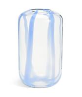 Habitat Art Glass Stripe Vase - Blue