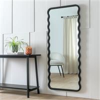 Habitat Black Wiggle Full Length Wall Mirror - 60x150cm