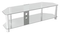 AVF Up to 65 Inch TV Stand - Chrome & Clear