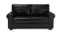 Habitat Salisbury Leather 2 Seater Sofa Bed - Black
