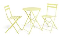 Habitat Eve 2 Seater Folding Metal Garden Bistro Set- Yellow