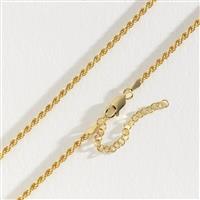 Revere Gold Plated Silver Solid Rope Necklace