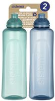 Sistema Hydrate Swift Squeeze Pack of 2 Water Bottle - 480ml