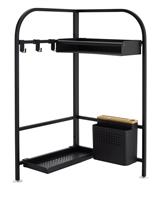 Argos Home 2 Tier Worktop Storage Corner Unit - Black