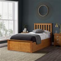 Birlea Phoenix Single Ottoman Bed with Mattress - Oak