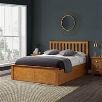 Birlea Phoenix Small Double Ottoman Bed with Mattress - Oak