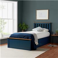 Birlea Phoenix Single Ottoman Bed with Mattress - Navy