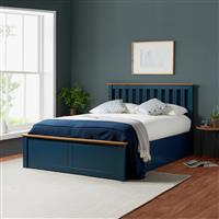 Birlea Phoenix Small Double Ottoman Bed with Mattress - Navy