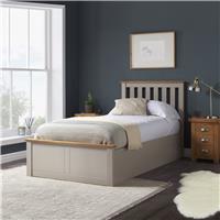 Birlea Phoenix Single Ottoman Bed with Mattress - Pearl Grey