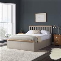 Birlea Phoenix Kingsize Ottoman Bed with Mattress-Pearl Grey