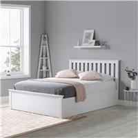 Birlea Phoenix Small Double Ottoman Bed with Mattress- White