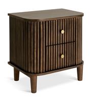 Habitat Kendi 2 Drawer Side Table - Walnut