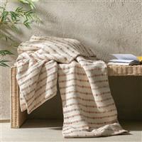 Habitat Global Throw - Neutral & Rust - 200x220cm