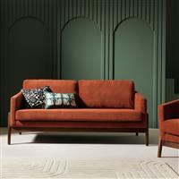 Habitat x Scion Esala Fabric 3 Seater Sofa - Brown