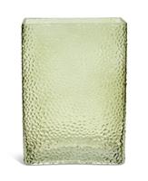 Habitat Hammered Rectangular Glass Vase - Green