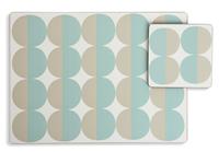 Habitat Set of 4 Geo Circles Placemats and Coasters