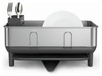 Simplehuman Compact Steel Frame Dish Rack - Brushed Steel