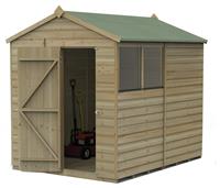 Forest Beckwood Shiplap 2 Windows Apex Shed - 6 x 8ft