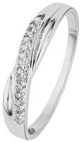 Revere 9ct White Gold 0.05ct Diamond Accent Eternity Ring- O