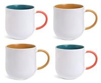 Habitat Riko Set of 4 Mugs - White