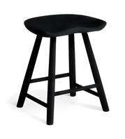 Habitat Barnwell Oak Short Stool - Black