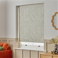 Habitat Linear Leaves Blackout Grey Roller Blind - 90cm