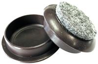 Felt Gard Castor Cups 44mm Brown - 4 pack