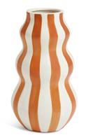 Habitat Hand Painted Stripe Vase - Rust
